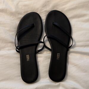 TKEES Sarit Black Sandals (worn once)